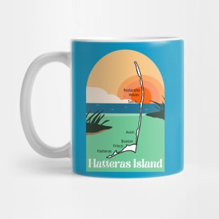 Hatteras Island Map Sun Mug